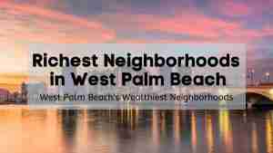 West Palm Beach skyline along the water at night.